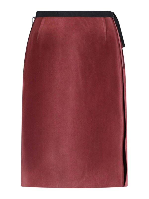 Maison Margiela: Knielange und Midi Röcke - Midirock - Rot