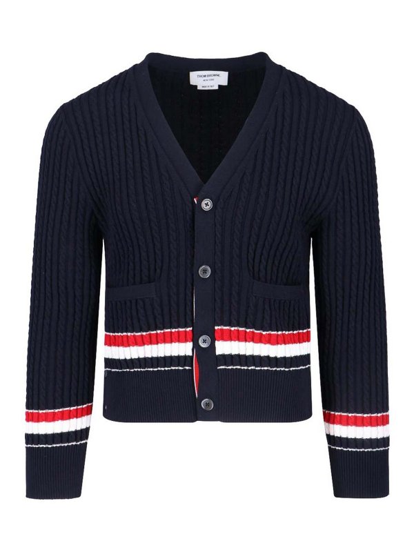 THOM BROWNE: cardigans - rwb cardigan
