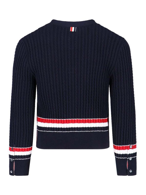 THOM BROWNE: cardigans online - rwb cardigan