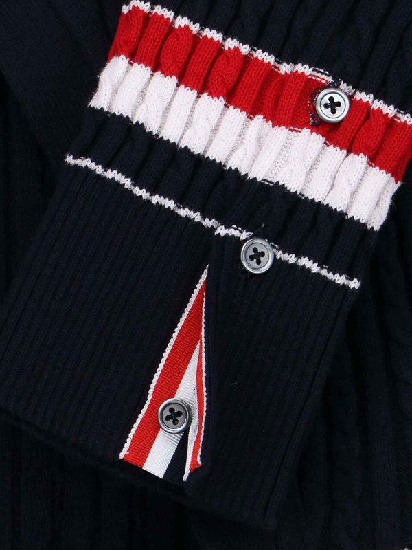 rwb cardigan shop online: THOM BROWNE