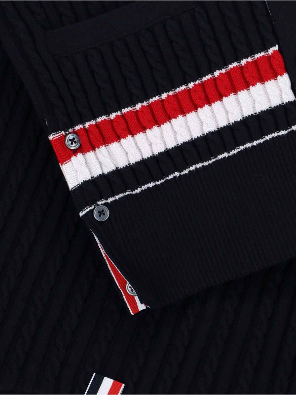 THOM BROWNE buy online rwb cardigan