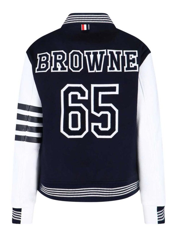 THOM BROWNE: bombers online - Varsity bomber jacket