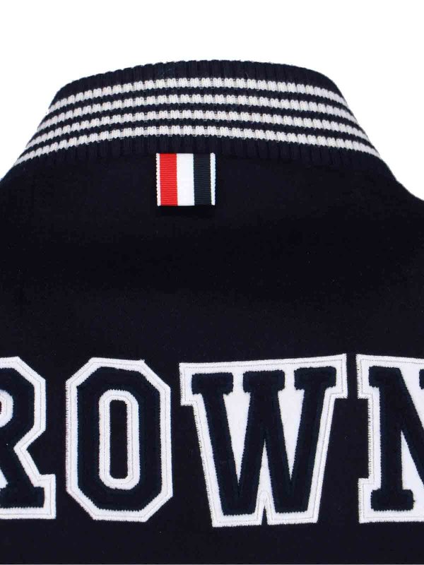 The Best Shops THOM BROWNE: bombers - Varsity bomber jacket