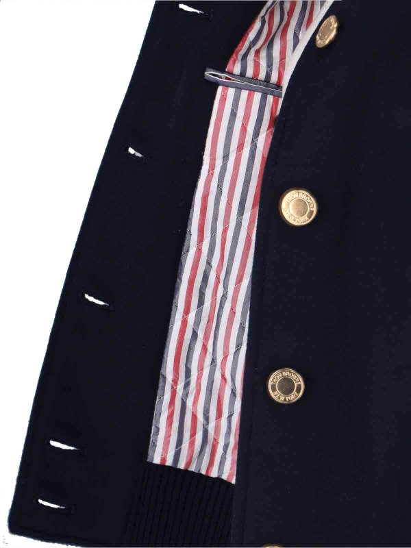 Varsity bomber jacket shop online: THOM BROWNE