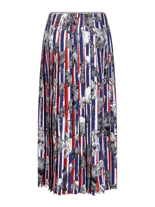 THOM BROWNE: Faldas media pierna y semilargas online - Falda Semilarga - Multicolor