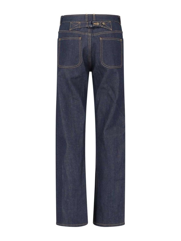 THOM BROWNE: Jeans Rectos online - Vaqueros Rectos - Azul