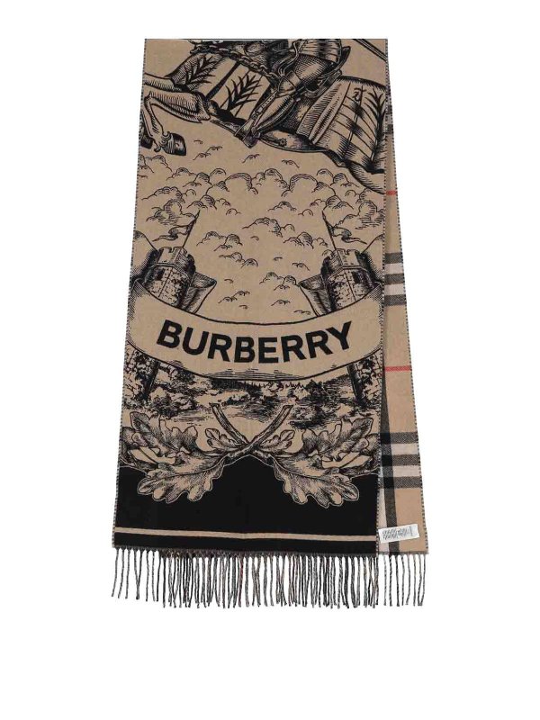 BURBERRY: scarves - Reversible cashmere scarf