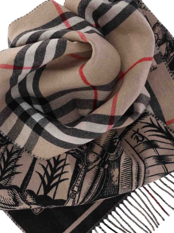 BURBERRY: scarves online - Reversible cashmere scarf