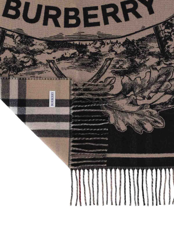 The Best Shops BURBERRY: scarves - Reversible cashmere scarf