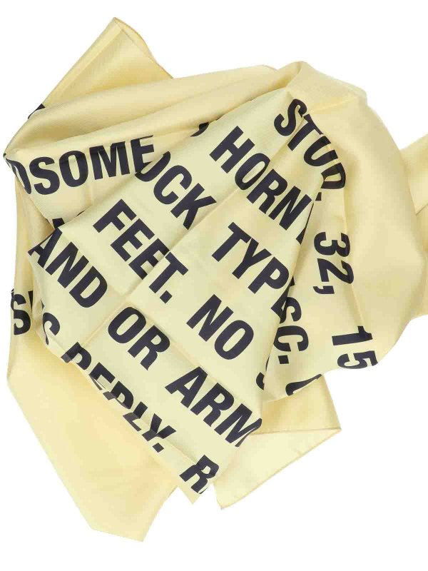 The Best Shops MARTINE ROSE: Stoles & Shawls - Logo scarf