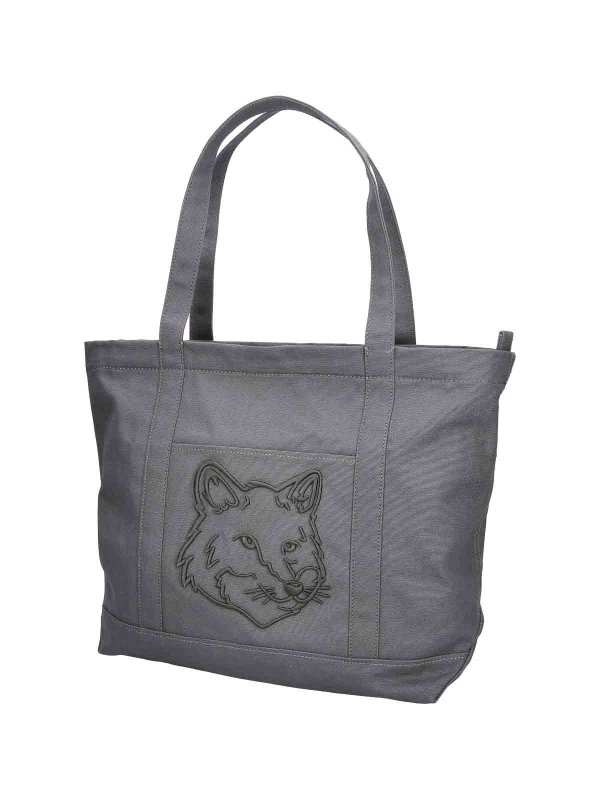 MAISON KITSUNÉ: Handtaschen online - Shopper - Grau