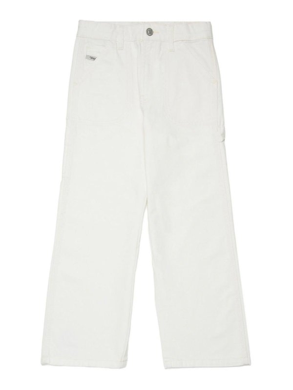DIESEL: Jeans Rectos - Vaqueros Rectos - Blanco
