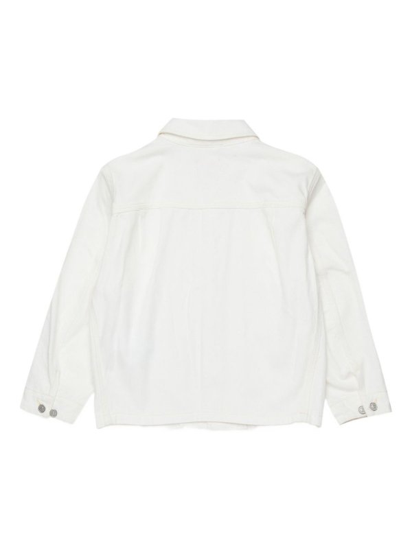 DIESEL: casual jackets online - Cotton jacket with logo patch