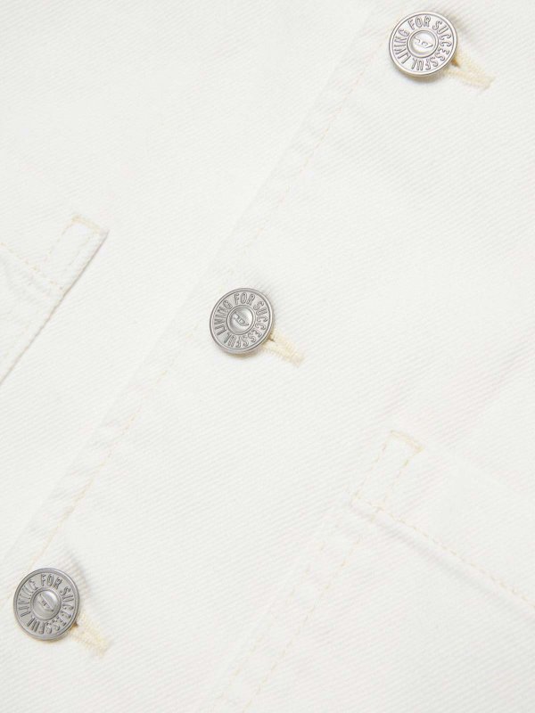 Cotton jacket with logo patch shop online: DIESEL