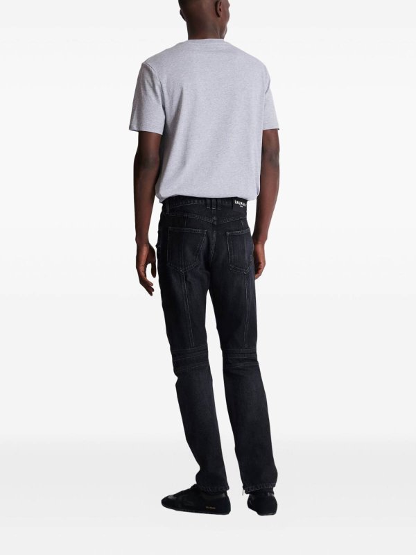 Balmain: jeans dritti, a sigaretta online - Jeans biker con cerniera
