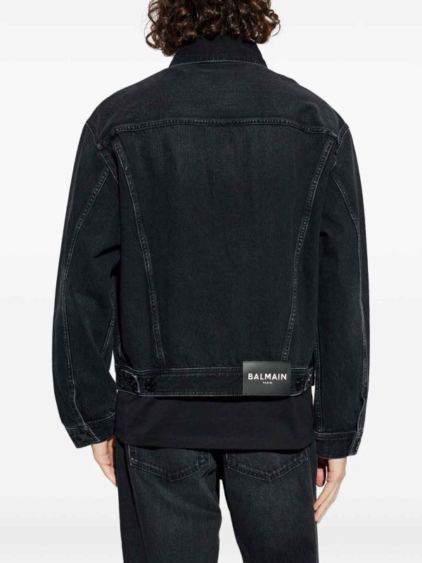 The Best Shops Balmain: デニムジャケット - デニムジャケット - 黒