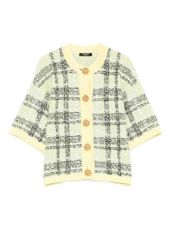 Balmain: Cardigans - Cardigan - Jaune