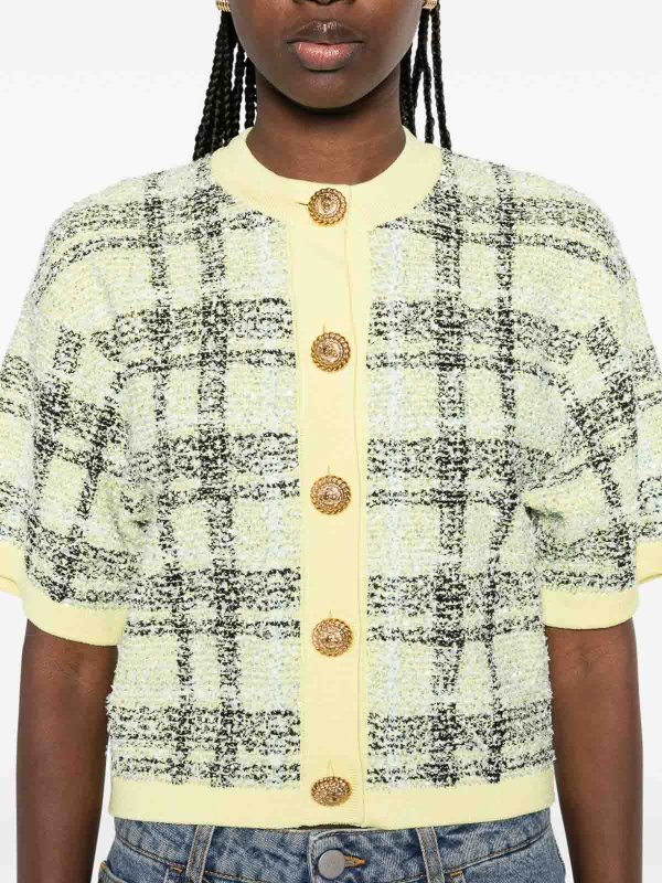 The Best Shops Balmain: Cardigans - Cardigan - Jaune