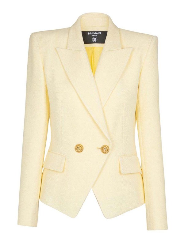 Balmain: Blazer - Blazer - Amarillo Claro