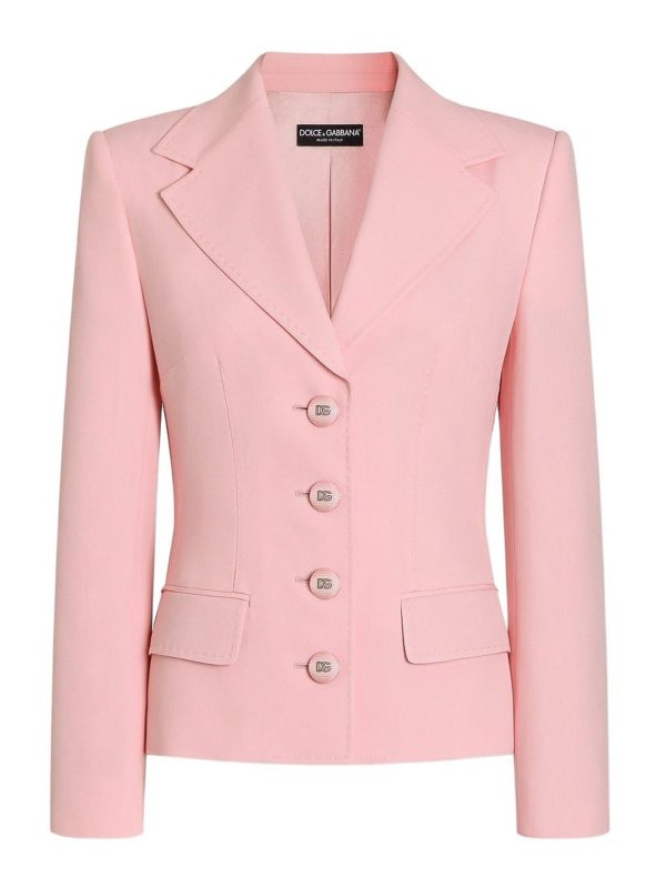 DOLCE & GABBANA: blazers - Printed twill single-breasted jacket