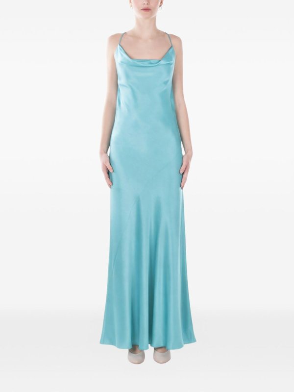 Pinko: Knielange Kleider online - Knielanges Kleid - Blau