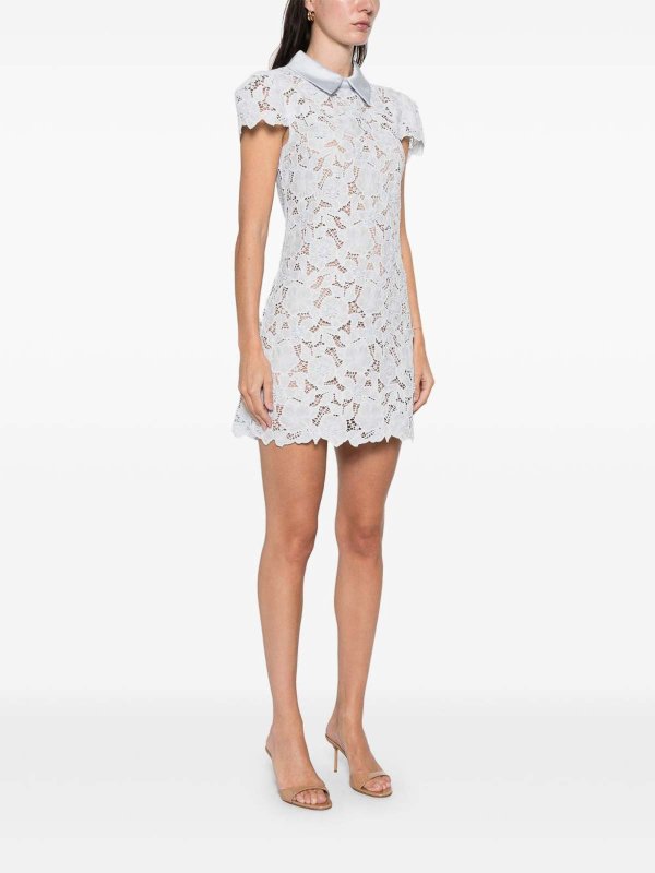 Self Portrait buy online Robe Au Genou - Bleu Clair