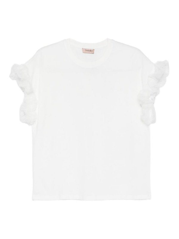 TWINSET: Camisetas - Camiseta - Blanco