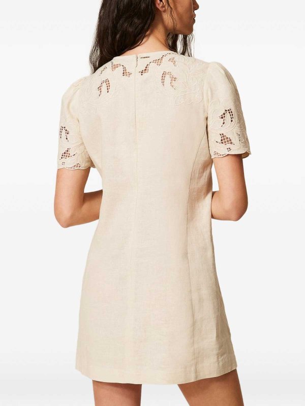 The Best Shops TWINSET: Robes courtes - Robe Courte - Beige Clair