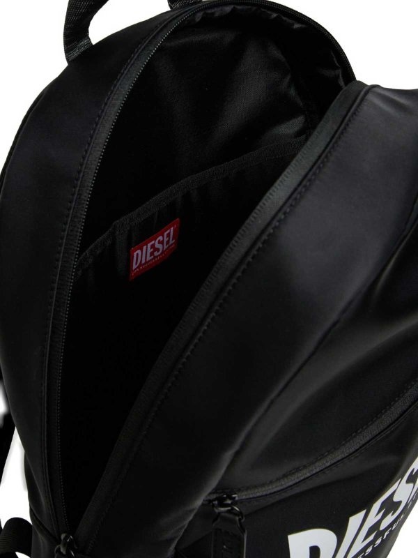 Nylon backpack with logo print shop online: DIESEL