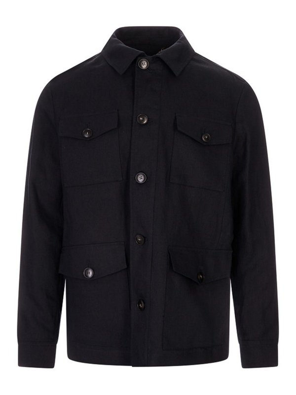 CANALI: Chemises - Chemise - Bleu