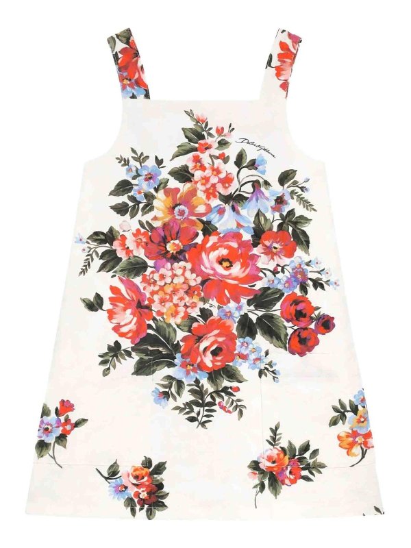 Dolce & Gabbana Jr: ニーレングスドレス - 膝丈ドレス - マルチカラー
