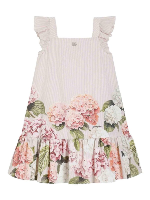 Dolce & Gabbana Jr: Knielange Kleider - Knielanges Kleid - Bunt