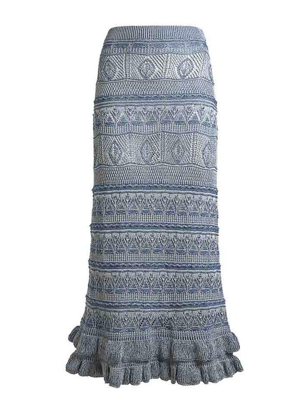 ETRO: Faldas media pierna y semilargas - Falda Semilarga - Azul