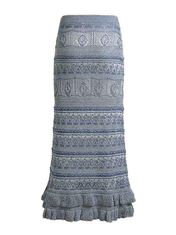 ETRO: Faldas media pierna y semilargas online - Falda Semilarga - Azul