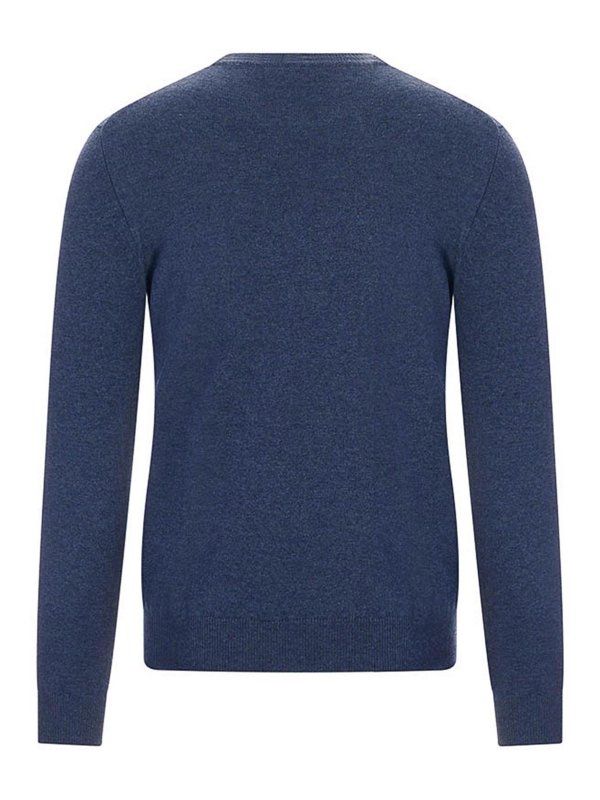 FEDELI: Strickpullover mit Rundhalsausschnitt online - Rundhalspullover - Blau