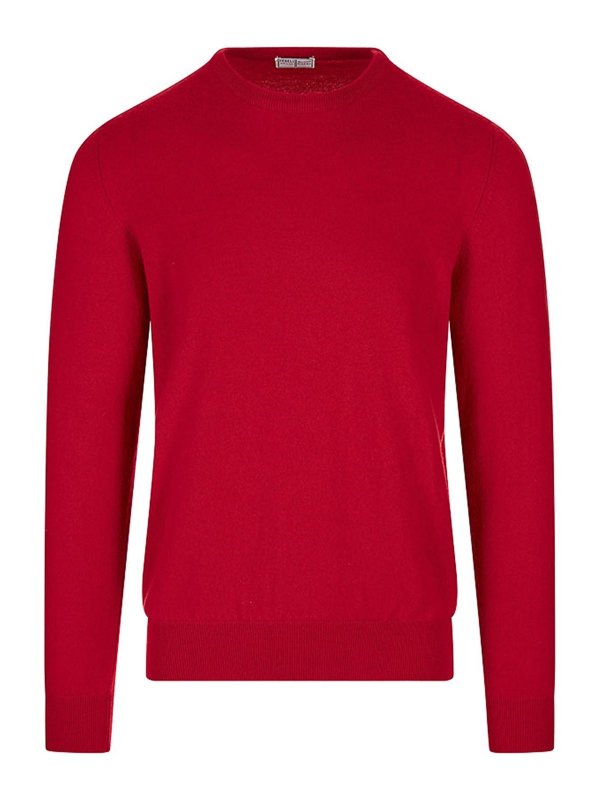 FEDELI: Suéteres con cuello pico - Suéter Cuello Redondo - Rojo