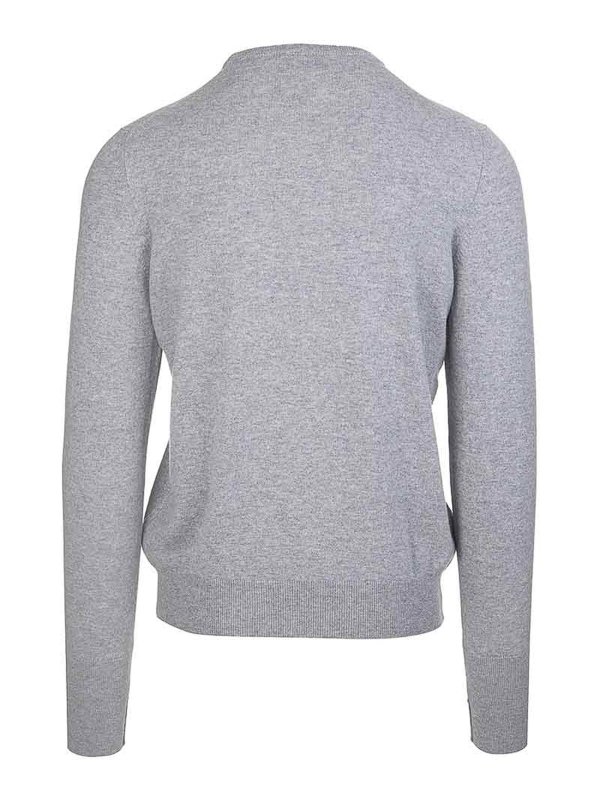 FEDELI: Strickpullover mit Rundhalsausschnitt online - Rundhalspullover - Grau