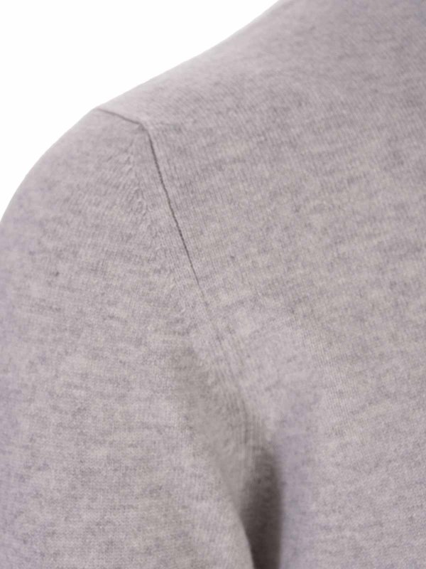 The Best Shops FEDELI: Suéteres con cuello pico - Suéter Cuello Redondo - Gris