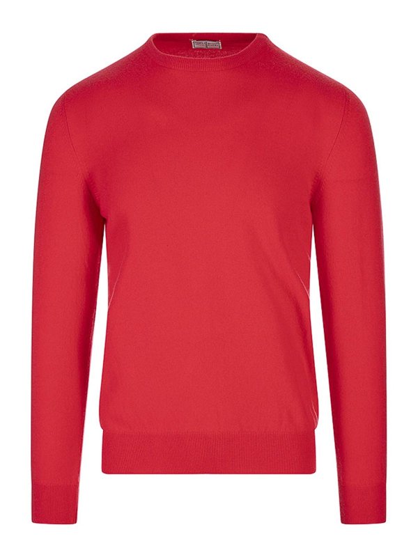 FEDELI: Suéteres con cuello pico - Suéter Cuello Redondo - Rojo