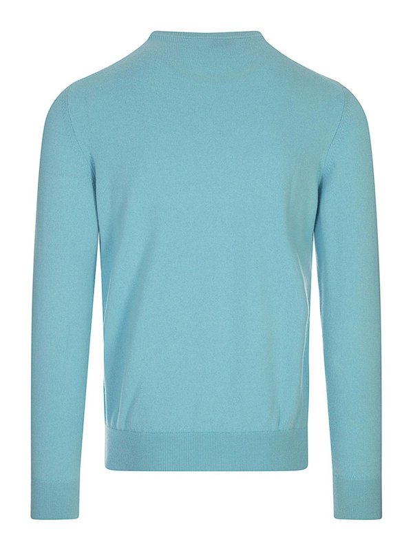 FEDELI: Suéteres con cuello pico online - Suéter Cuello Redondo - Azul