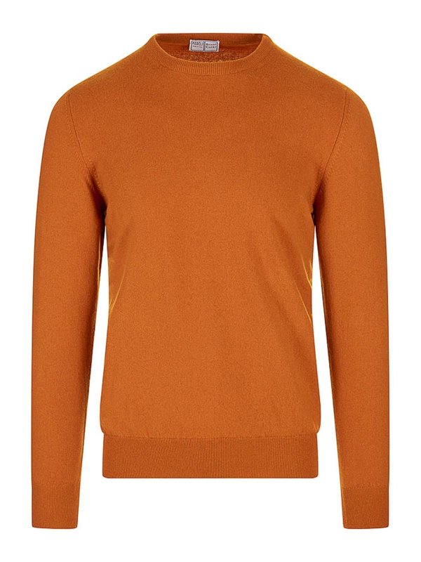 FEDELI: Suéteres con cuello pico - Suéter Cuello Redondo - Naranja