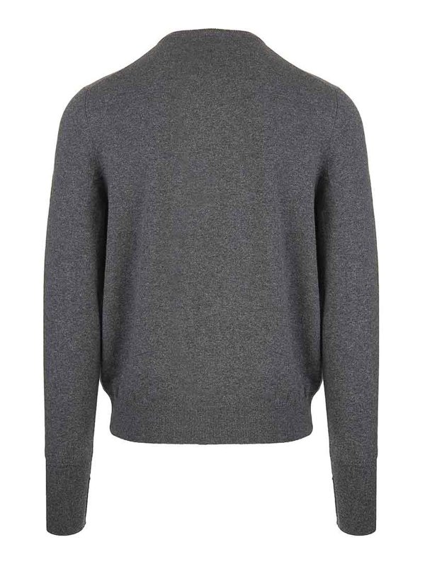 FEDELI: Suéteres con cuello pico online - Suéter Cuello Redondo - Gris