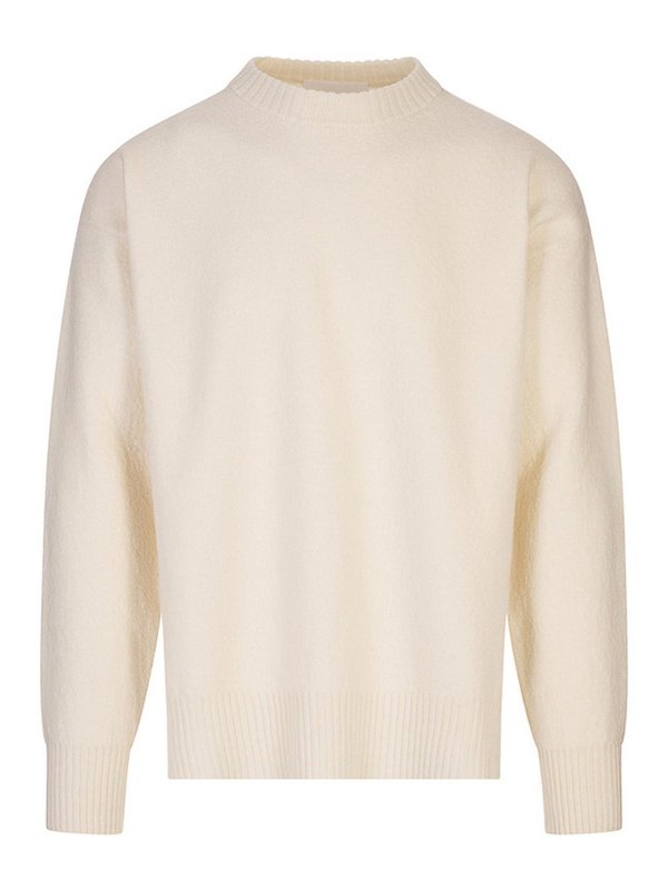 JIL SANDER: Pull col rond - Pull Col Rond - Blanc