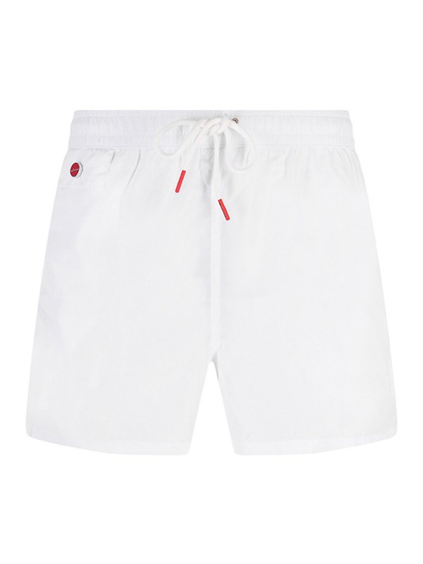 KITON: Shorts de bain - Short De Bain - Blanc