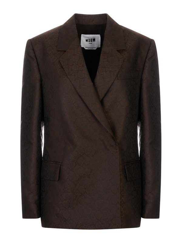 m.s.g.m.: Vestes de costume - Blazer - Marron
