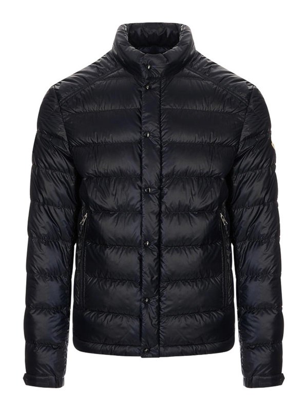 MONCLER: Kurze Daunenjacken - Daunenjacke - Blau