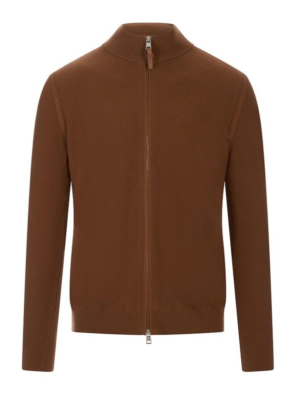 MONCLER: Cardigans - Cardigan - Marron