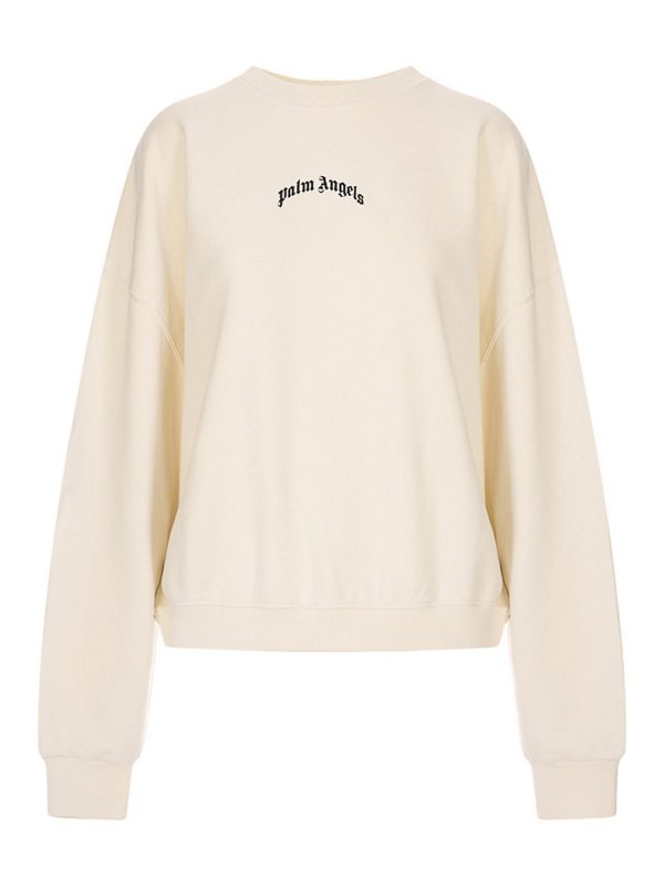 Palm Angels: Sweatshirts und Pullover - Sweatshirt - Weiß