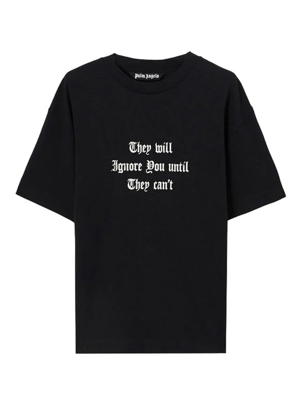 Palm Angels: T-shirts - T-Shirt - Schwarz