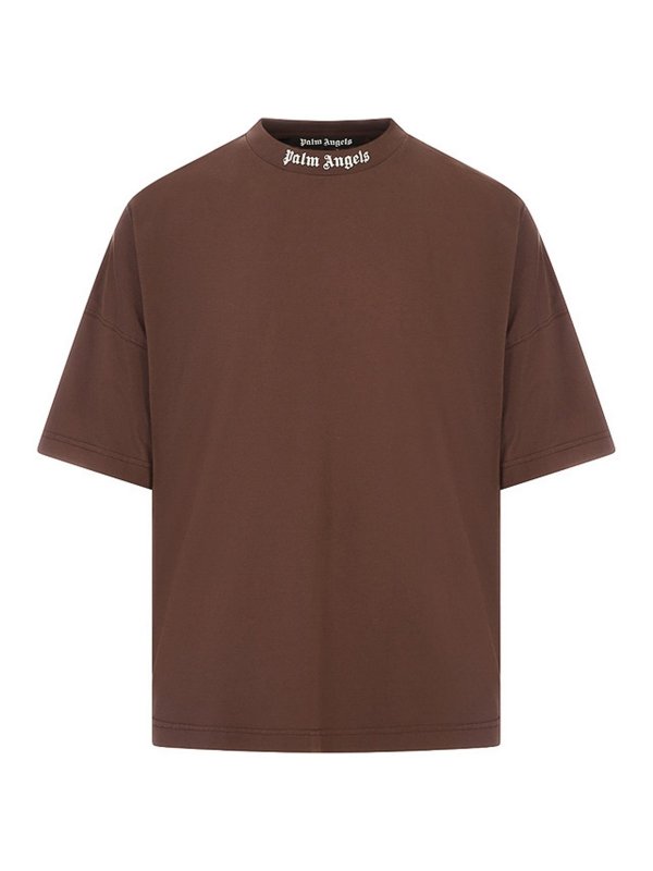 Palm Angels: t-shirts - Classic Logo Over Tee